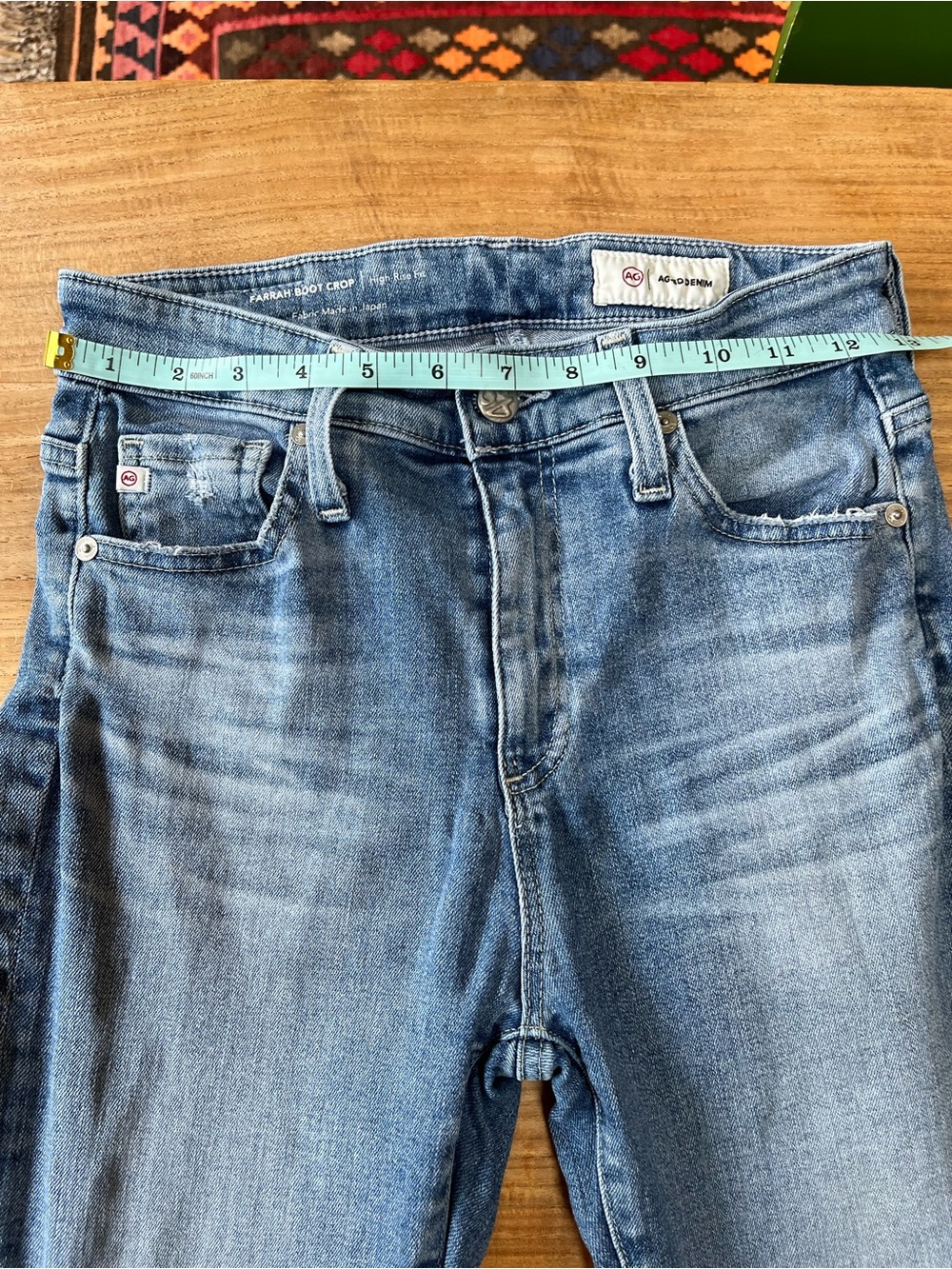 AG Adriano Goldschmied Farrah Boot Cut Crop Light Wash Size 25 - Picture 9 of 10